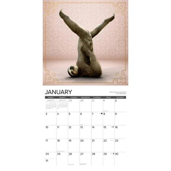 Sloth Yoga Calendar 2027, Wall Calendars, Month To View, Animals, Gift