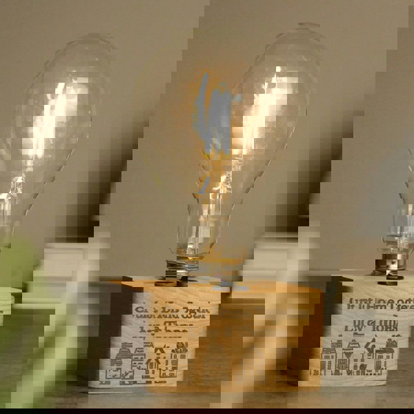 Personalised Memento Company Personalised Home Wooden Bulb Light