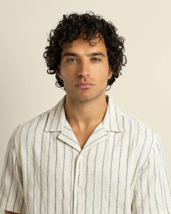 Larsson & Co Elias - Stripe Jacquard Short Sleeve Shirt