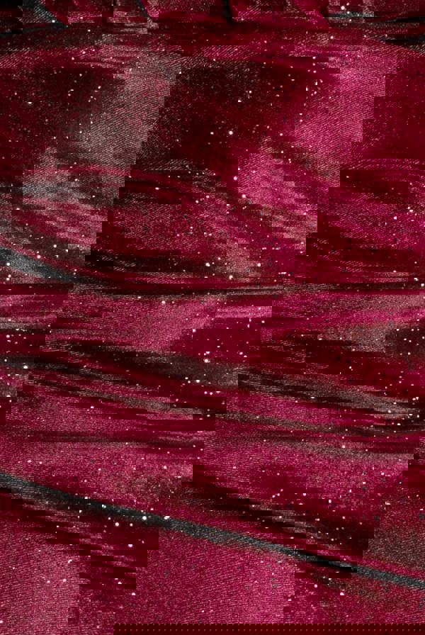 Shimmer Velvet Bardot Maxi Dress - Wine DR4643