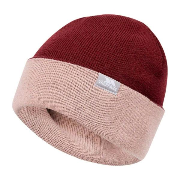 Trespass Unisex Adult Montana Ribbed Winter Beanie - Dark Cherry - 
