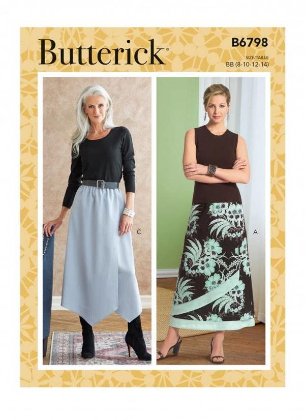 Butterick Sewing Pattern 6798, Skirts for Women, BB (8-10-12-14) - Easy