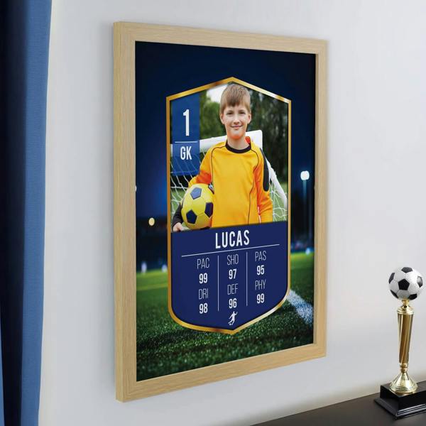 Personalised Photo Upload Framed Football Print - alternative angle