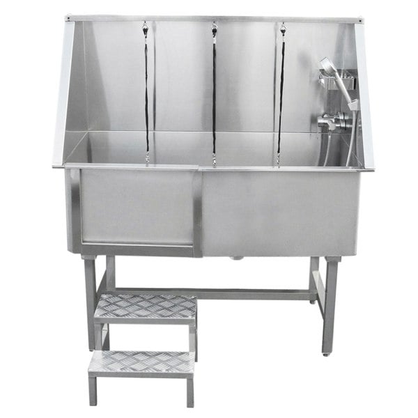 Monstershop Dog Grooming Bath Steel Pet Wash Station 600mm