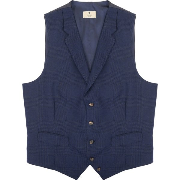 Hackett London Mens MYF Navy Glen Check WC in Navy