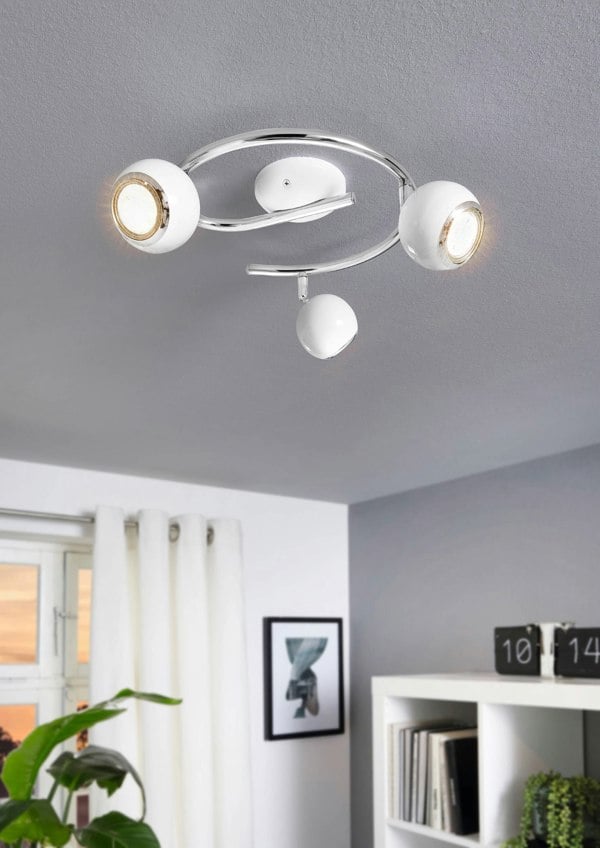EGLO Bimeda LED White/Chrome Ceiling Light