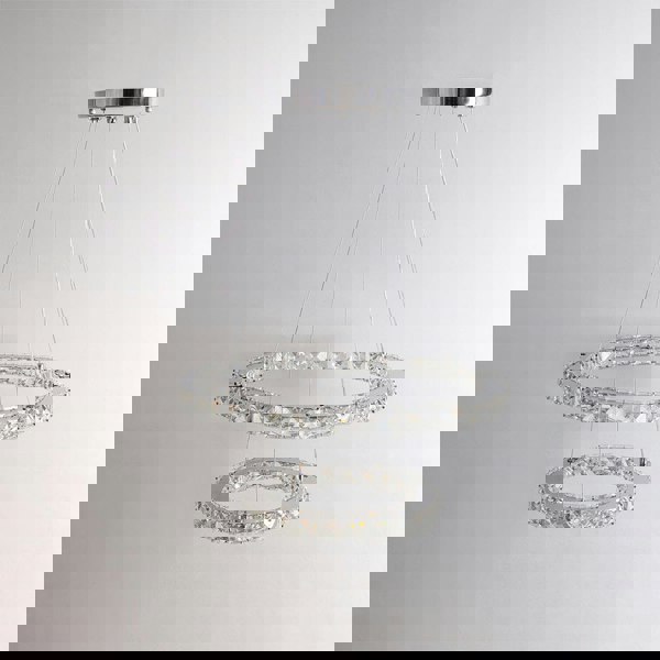 Premium 48W Cool White LED Ring Light with Dual Circles Living and Home