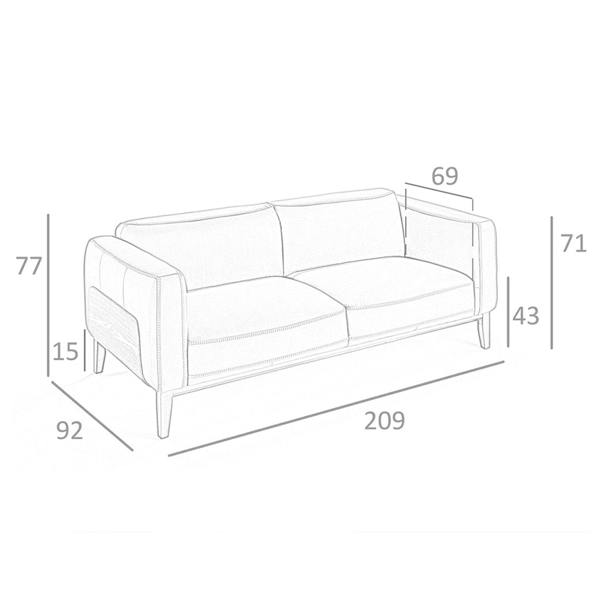 Angel Cerdá Mink leather sofa 6028/6029
