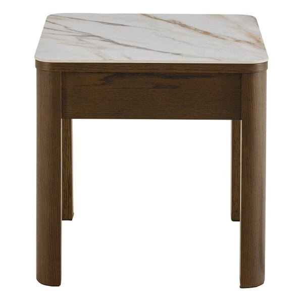 Wyld Haus Cork Warm Wood Square Side Table with Black Frame