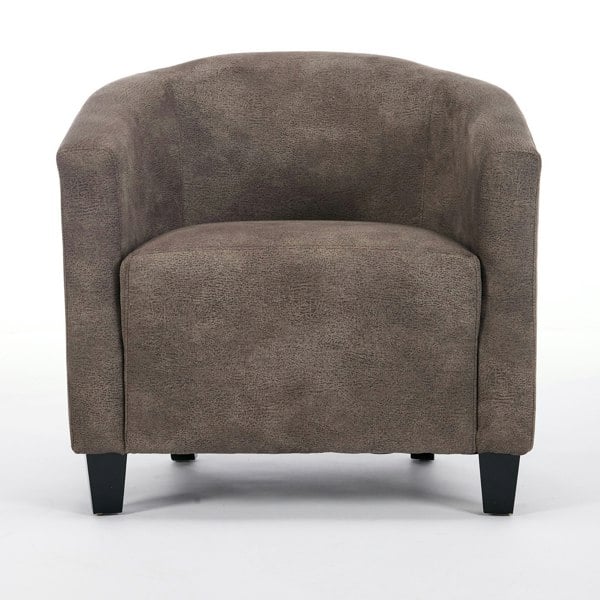 Furniture One Bronzing Fabric Tub Chair, Upholstered Armchair, Padded Barrel Club Chair