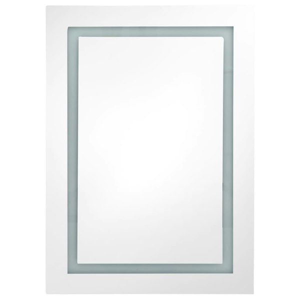 Berkfield LED Bathroom Mirror Cabinet Shining Black 50x13x70 cm