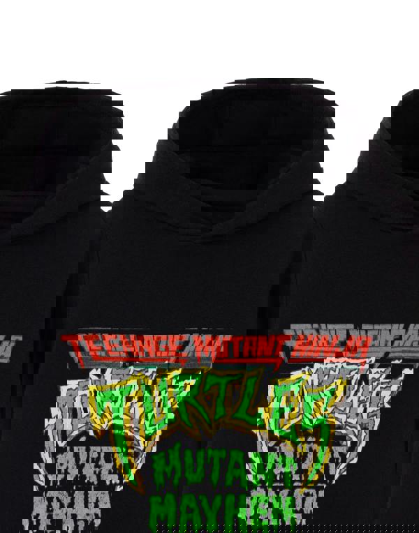 Teenage Mutant Ninja Turtles Boys Black Mutant Mayhem Logo Hoodie