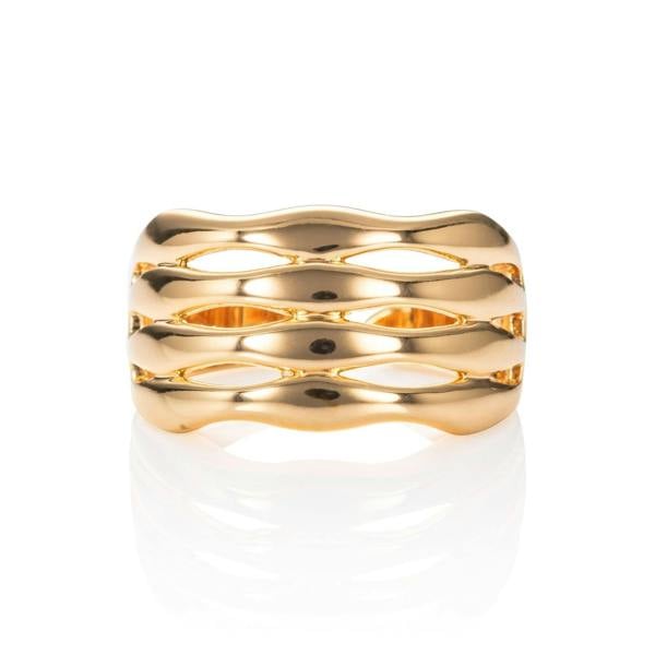 Adjustable Chunky Gold Ring for Women - namana.london