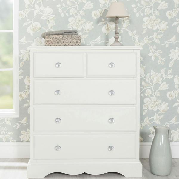 Romance 2 Over 3 Chest of Drawers with Crystal Handles