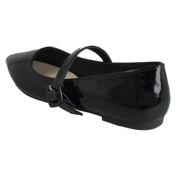Savannah Ladies Savannah Pointed Toe Buckle Fastening Flat Smart Shoes F80586