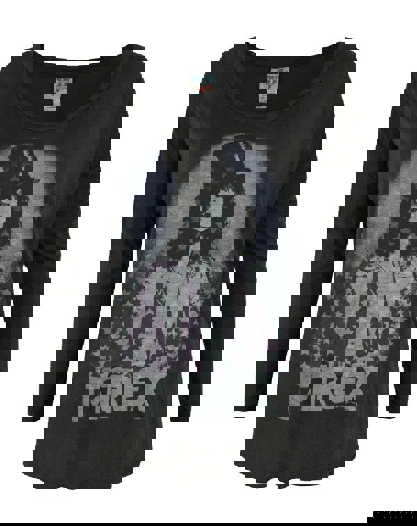 Junk Food Clothing Womens Grey Marc Bolan Long Sleeved T-Shirt