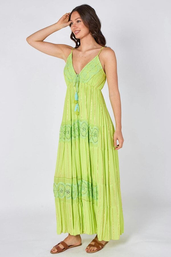 Lace Detail Boho Maxi Dress