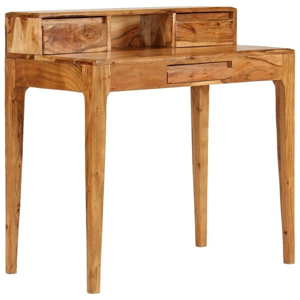 Berkfield Writing Desk with Drawers Solid Wood 88x50x90 cm