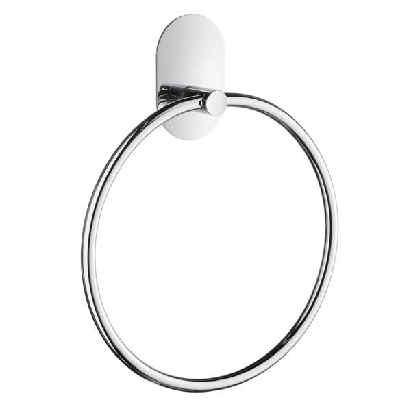 Chromed stainless steel towel ring