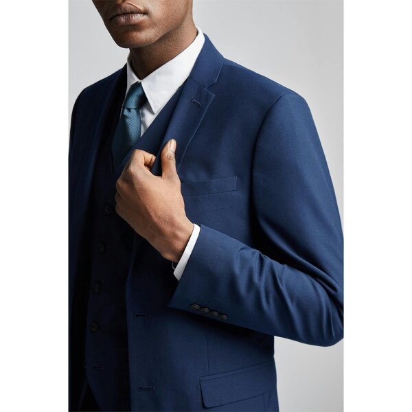 Limehaus Slim Fit Blue Stretch Jacket