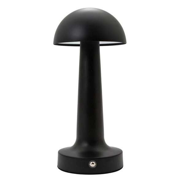 Matt Black Rechargeable LED Touch Dimmable Table Lamp with Metal Shade Image 1