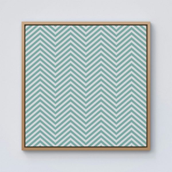 Warren Reed Geometric Chevron Pattern Framed Canvas