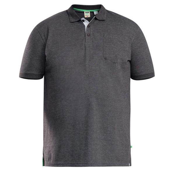 Duke Mens D555 Grant Pique Kingsize Polo Shirt - Charcoal - 
