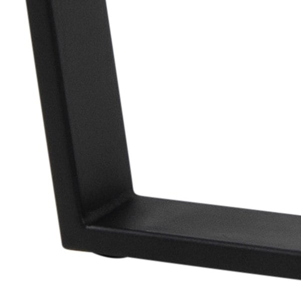 Furniture To Go Amble Round Dining Table with Black Marble Melamine Top & Black Legs