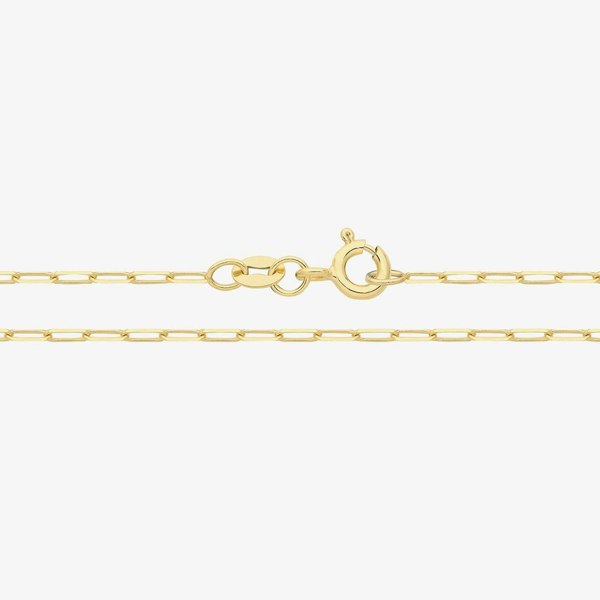 T. H. Baker 9ct Yellow Gold 10 Inch Paper Clip Chain Bracelet CH569/10