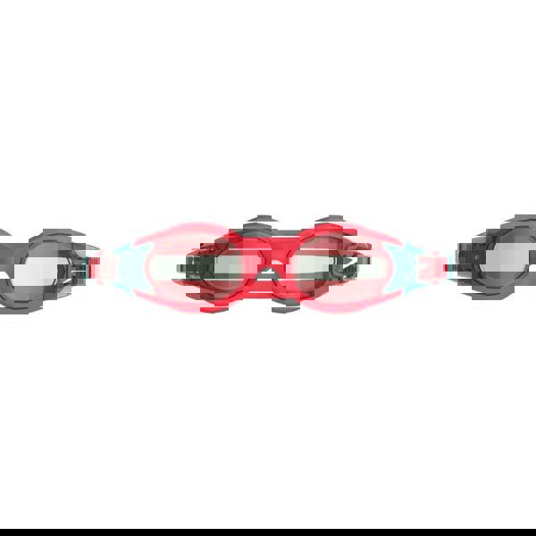 Red and green Speedo Hydrosity 2.0 junior swim goggles with clear silicone lenses