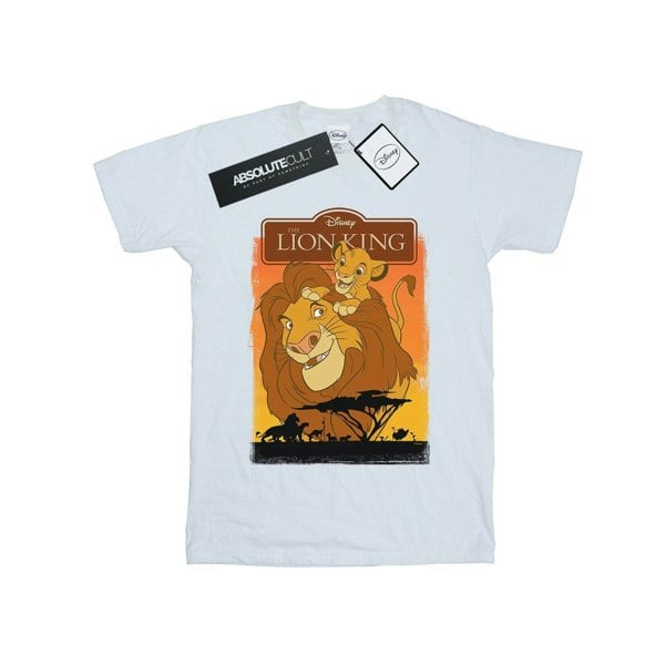 Disney Mens The Lion King Simba And Mufasa T-Shirt - White