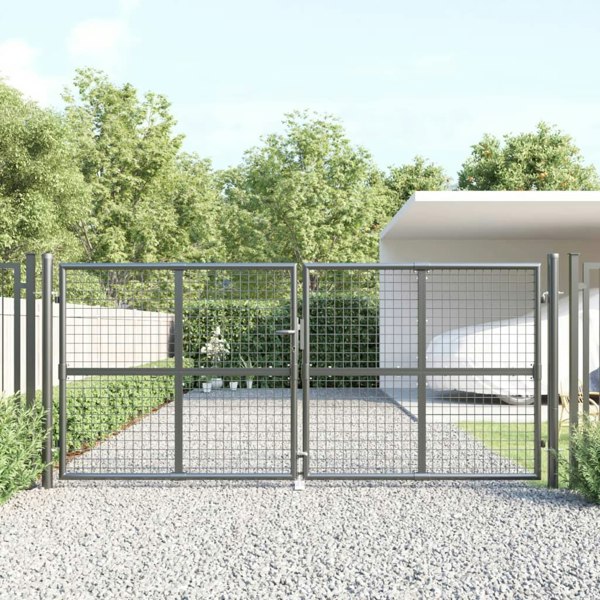 Berkfield Mesh Garden Gate Anthracite 300x175 cm Galvanised Steel