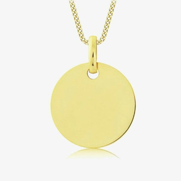 T. H. Baker 9ct Small Plain Disc Pendant FA592/CN02518