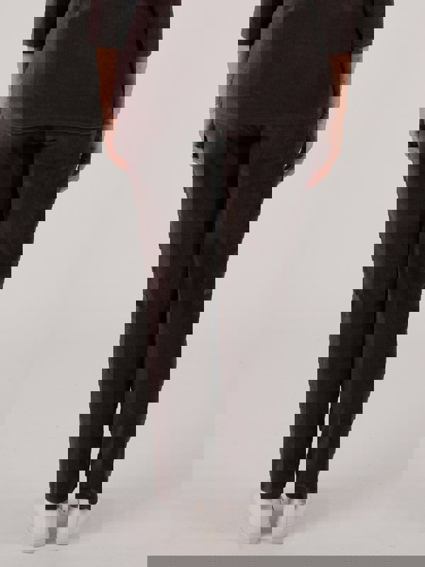 PennyPlain Ribbed Velour Trousers - Dark Latte Short