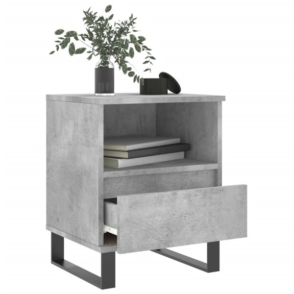 Berkfield Bedside Cabinet Concrete Grey 40x35x50 cm Engineered Wood