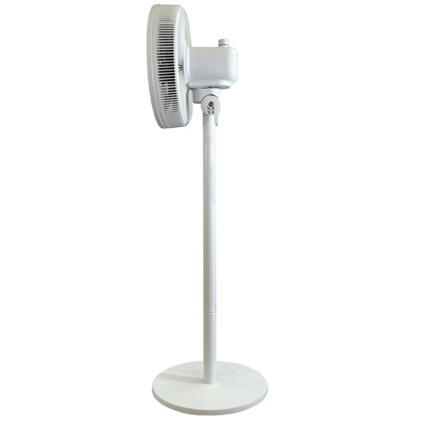 igenix 12 Inch Pedestal Fan, 7 Blades, 3 Speeds, White