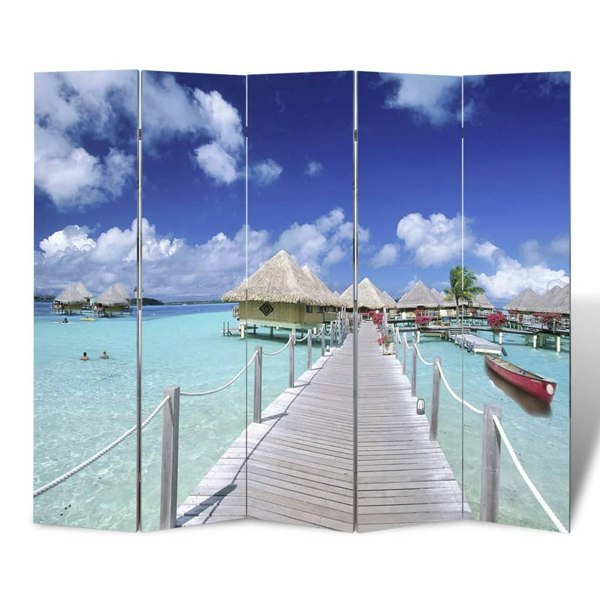 Berkfield Folding Room Divider 200x170 cm Beach
