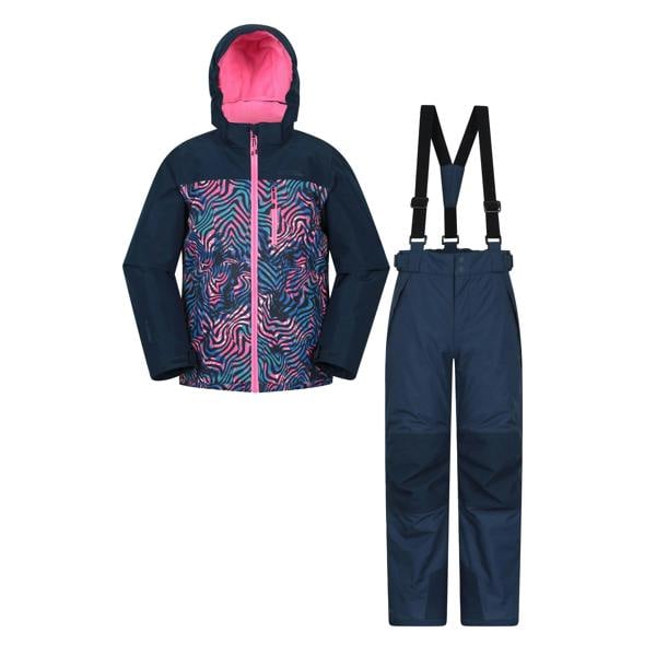 Mountain Warehouse Childrens/Kids Vortex Extreme Waterproof Ski Jacket & Trousers - Navy - 