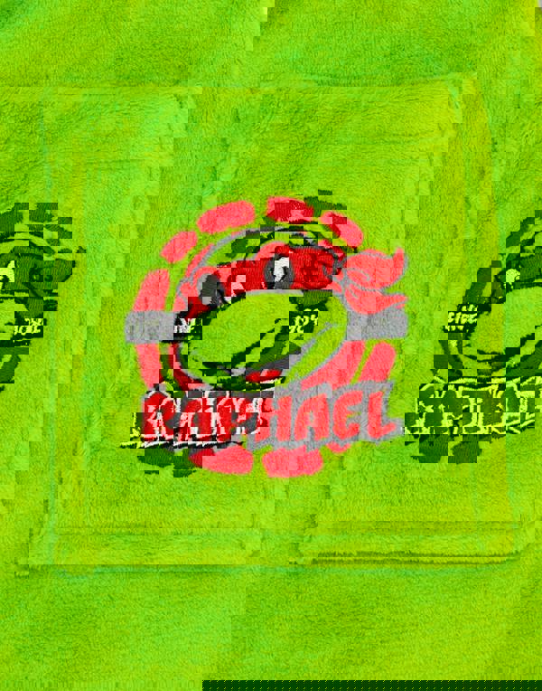 Teenage Mutant Ninja Turtles Boys Green Raphael Hooded Bathrobe