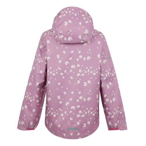 Regatta Childrens/Kids Lever II Camo Waterproof Jacket - Lilas/Light Vanilla/Beaujolais