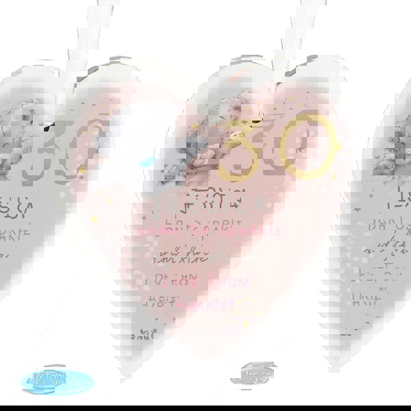 Personalised Memento Company Personalised Me To You Sparkle & Shine Birthday Wooden Heart Decoration