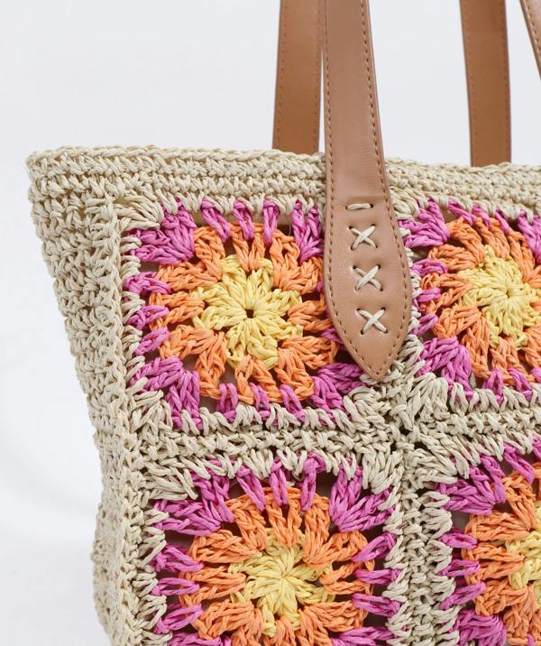 Pia Rossini Aurora - Straw Tote Bag