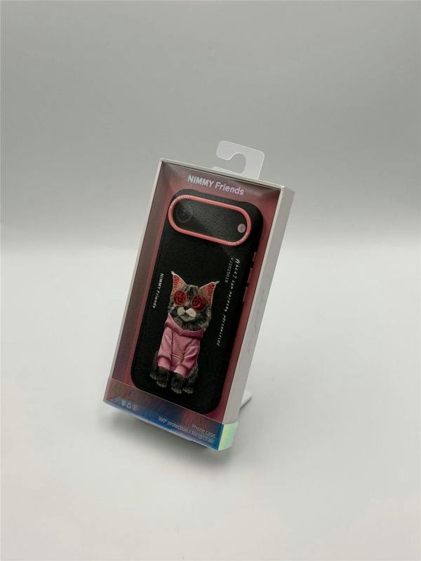 Nimmy Friends Nimmy Glasses Cool Cat Case with MagSafe for iPhone 17 Air 6.5" Black Pink - N-YJ-IP17-AIR-018
