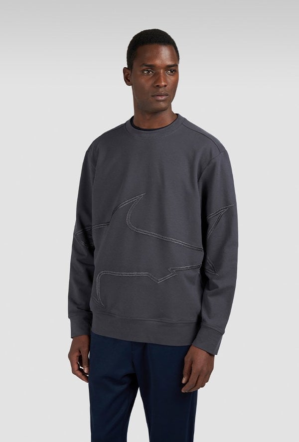 Paul & Shark Embroidered X-Soft Fleece Cotton Sweatshirt