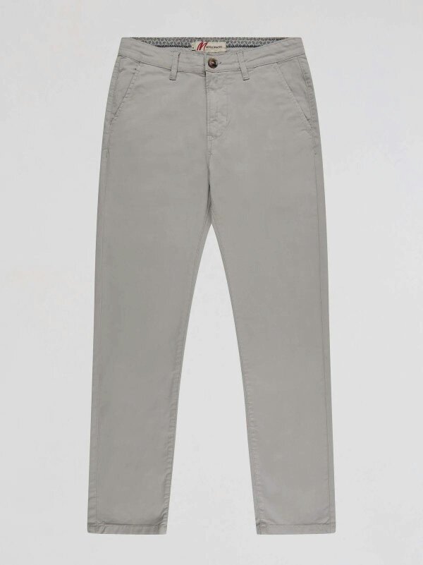 Mish Mash Bromley casual 4 pocket tapered chino - Lt Grey - Lt Grey