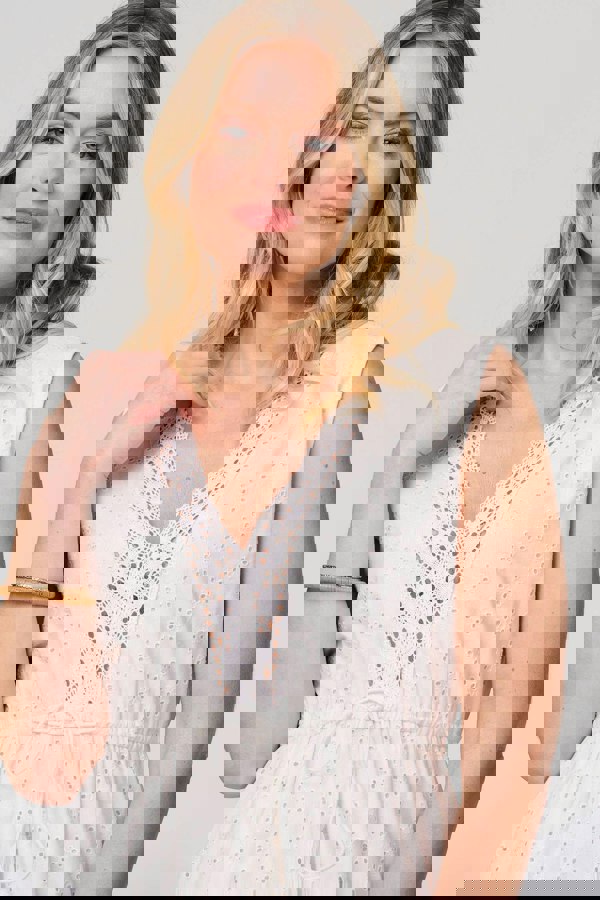 White | Broderie Anglaise Tiered Dress