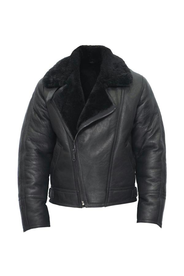 Infinity Leather Mens Sheepskin Leather WW2 Bomber Jacket-Haverhill