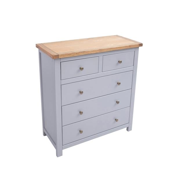 Cabinet Bits Mirano 5 Drawer Chest of Drawers Brass Knob