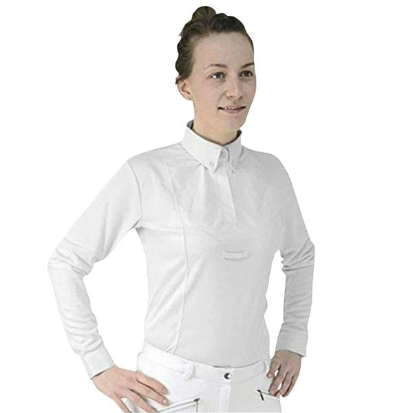 HyFASHION Womens/Ladies Dedham Long Sleeved Tie Shirt - White - 