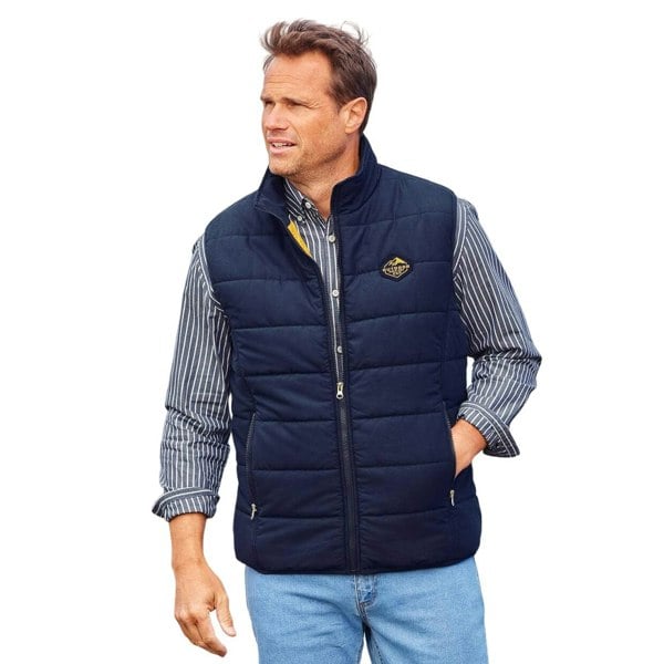 Atlas For Men Mens Water Repellent Padded Gilet - Navy/Yellow